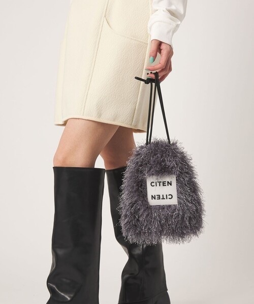 CITEN / Fluffy Drawstring Shoulder Bag