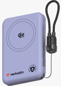 Verbatim 威寶 SnapBlok 10000mAh Qi2.2 半固態電池 25W 磁吸無線行動電源 (67069/67070)