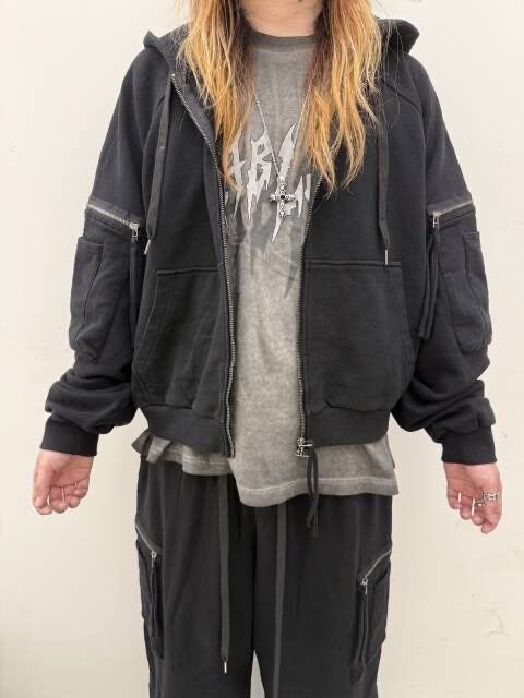 淨色連帽拉鍊外套 GLAMOUR-186JK