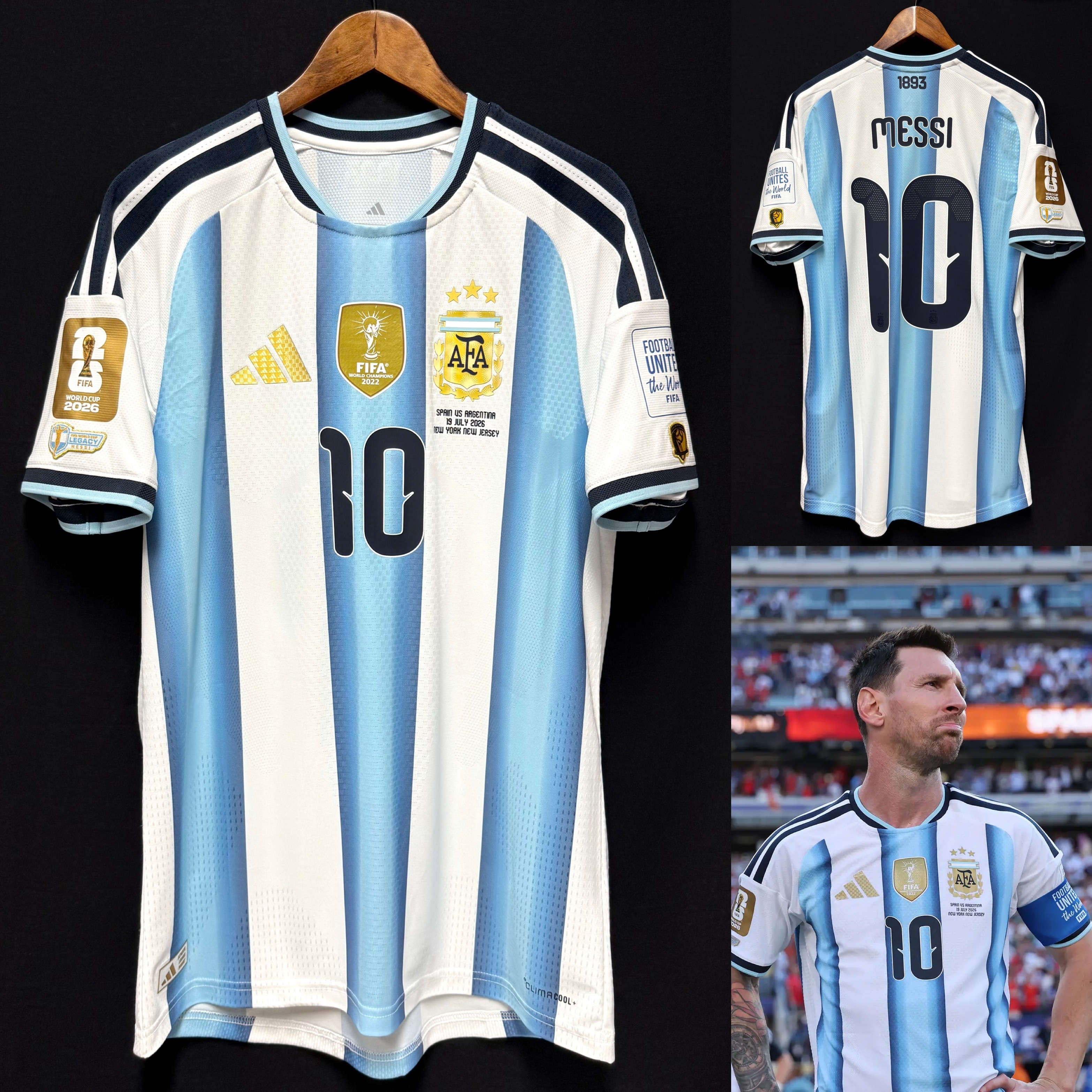 (BNWT) Argentina 2026 FIFA World Cup Final Adidas Authentic Player Shirt #10 MESSI