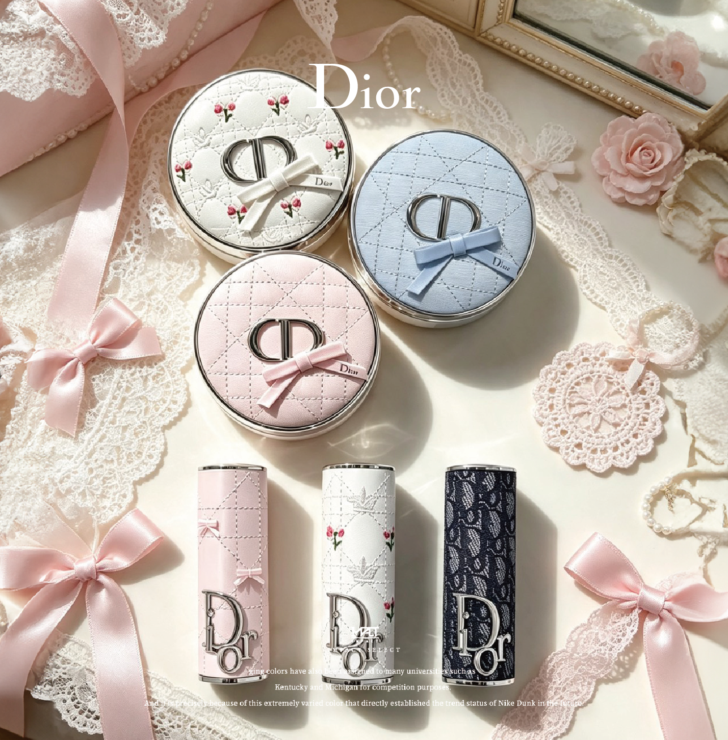 Dior 迪奧 蝴蝶結 花卉系列  限定 氣墊殼 口紅殼