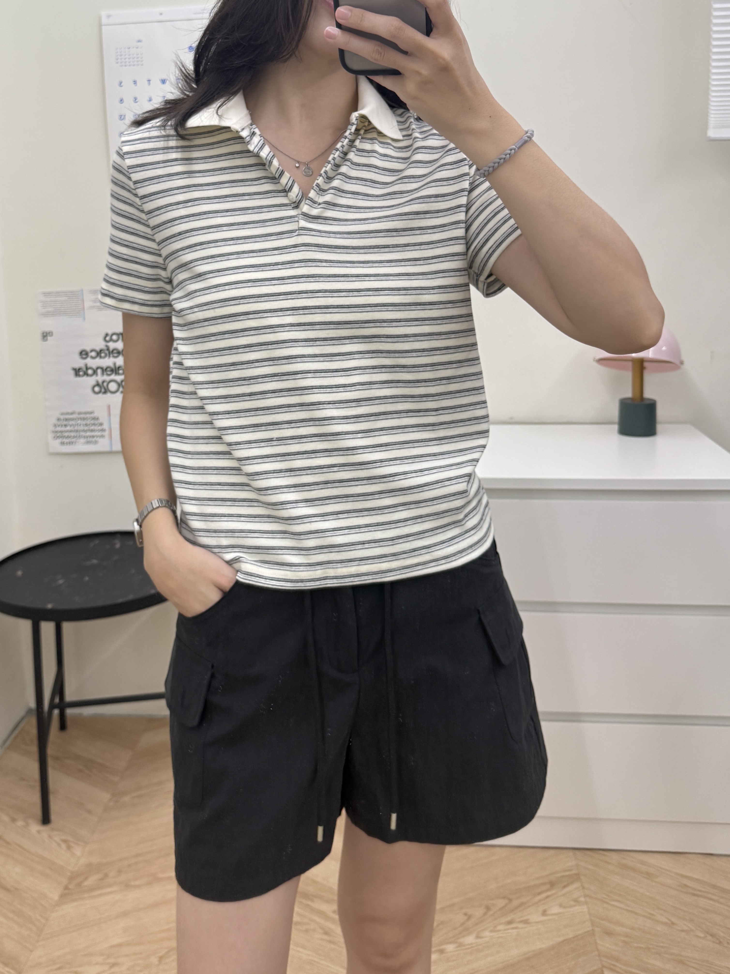 配色領polo上衣*2色