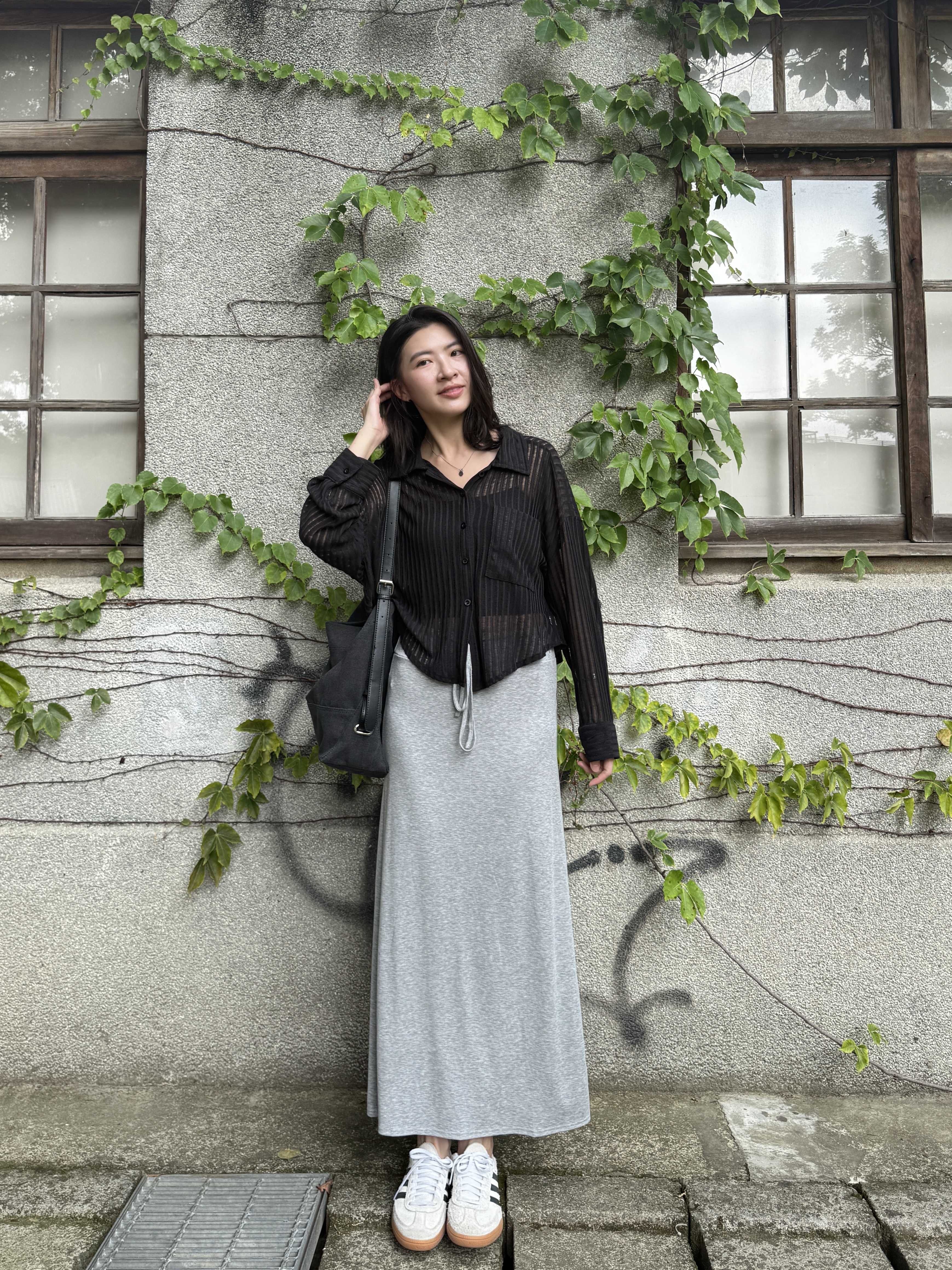 後開衩舒服棉裙