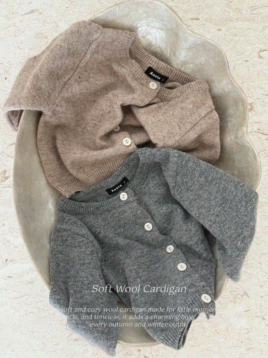 AOSTA Knit Cashmere Cardigan