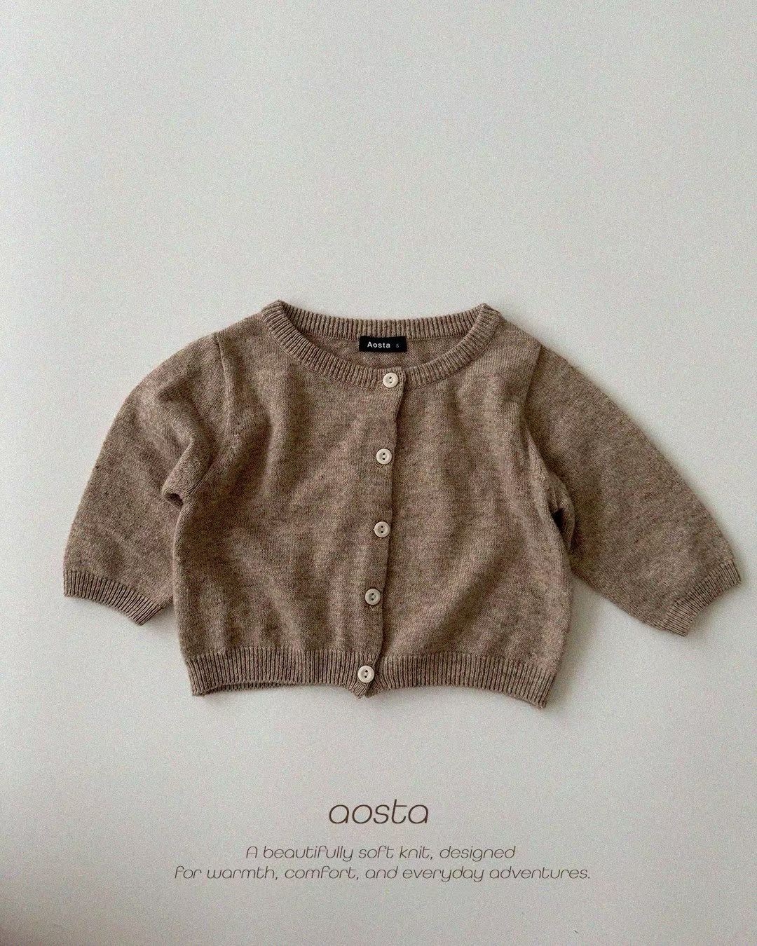 AOSTA Knit Cashmere Cardigan