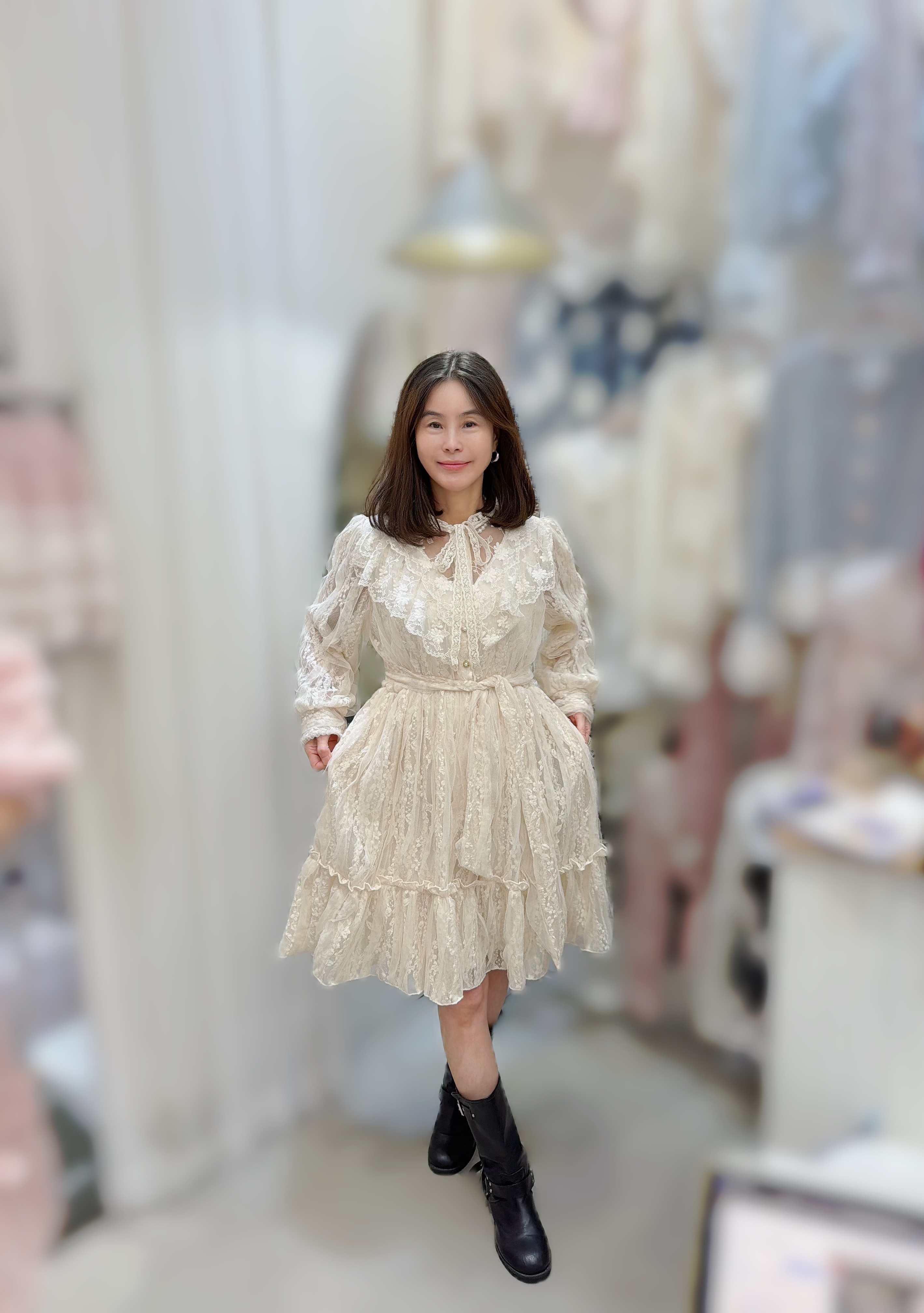 Y34 胸46 腰26-45 HIP52 長36 $699