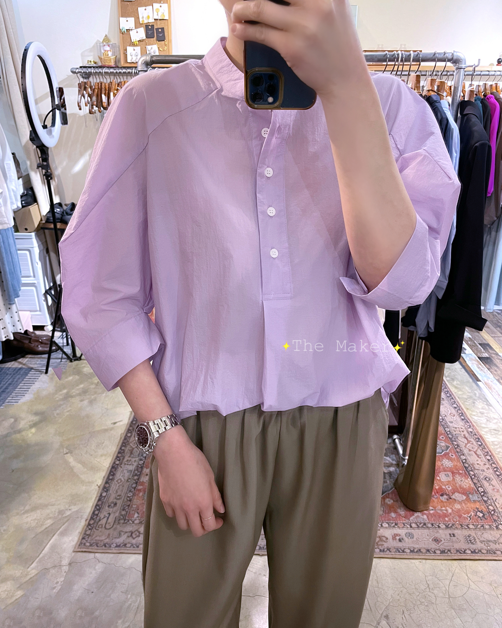 💜 立體泡泡袖恤衫 🩵