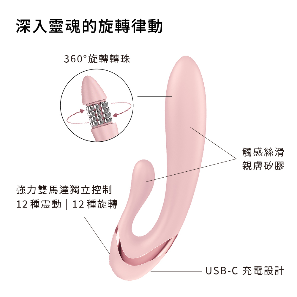 德國 Satisfyer Pearl Bunny 3 兔耳轉珠雙馬達按摩棒