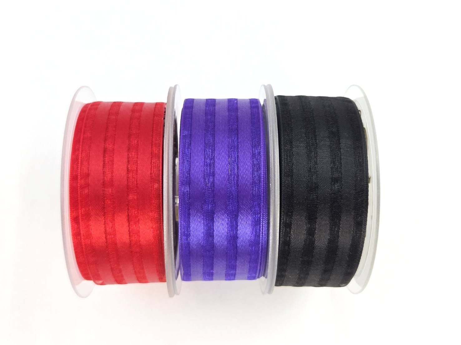 Satin Stripe Organza Ribbon / 4 Colors 25 Yards Outlet