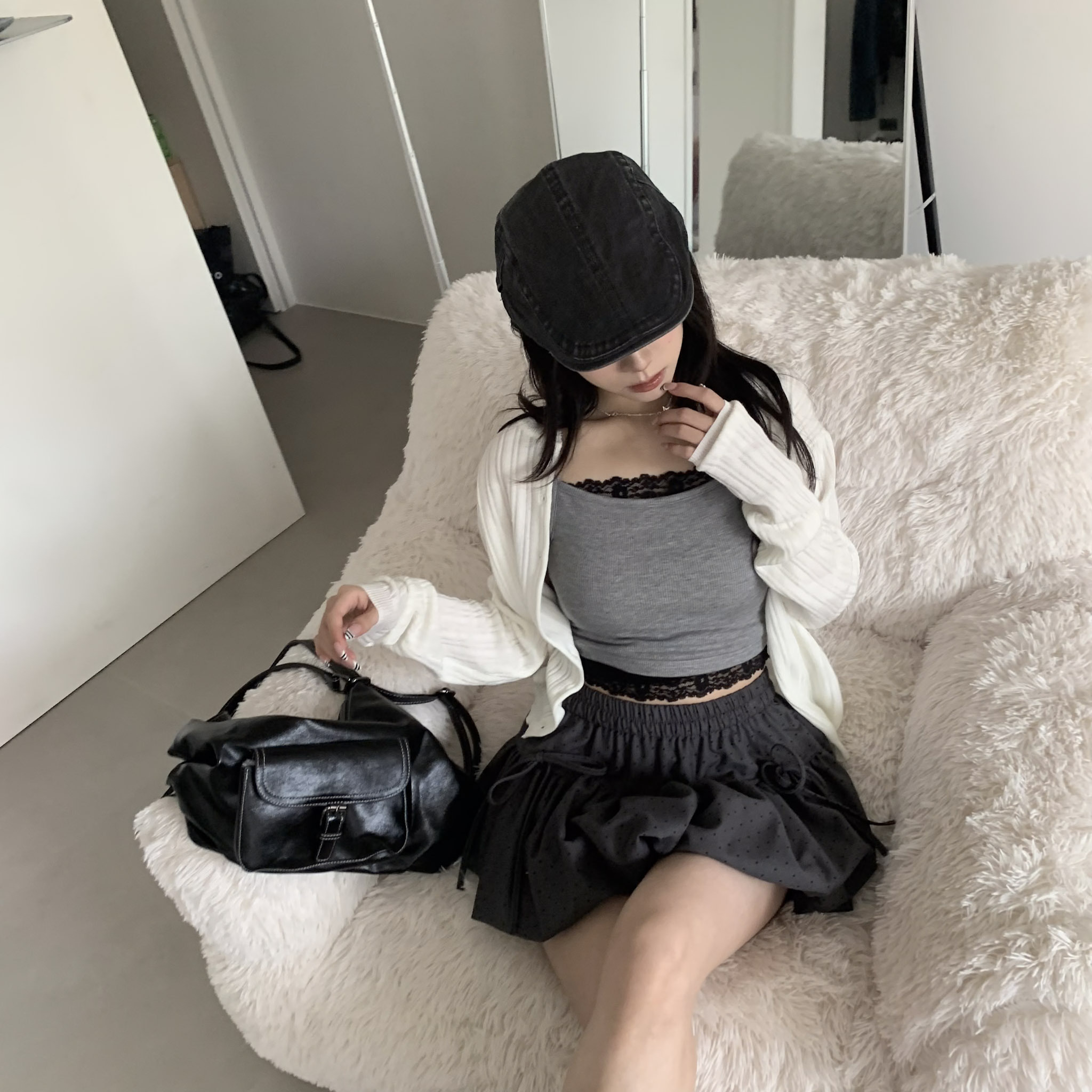 ISA_低調又迷人! 一件多穿法蕾絲花邊吊帶_66051