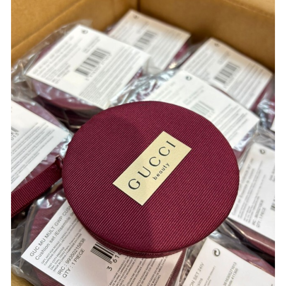 Gucci Beauty Vip Gift Red Burgundy Cushion Pouch #2507