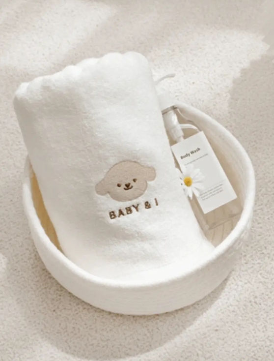 【Baby & I】韓國製竹纖維嬰兒浴巾 - 小狗