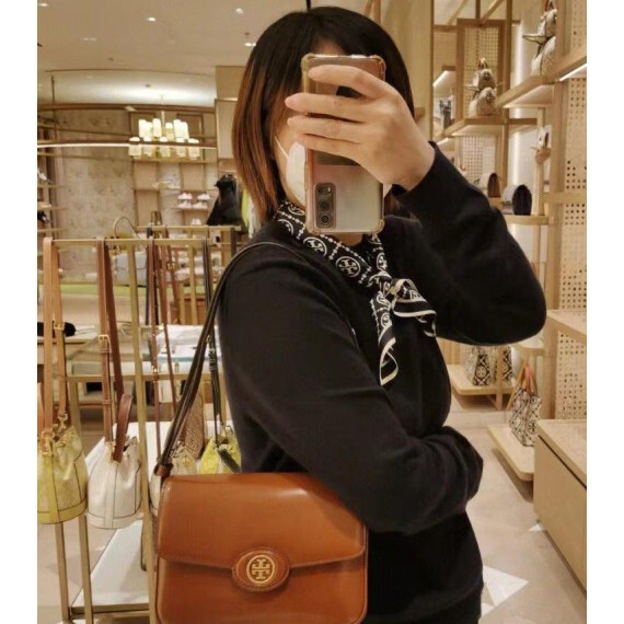 Tory Burch Small Robinson Spazzolato Top-Handle Bag #I2403