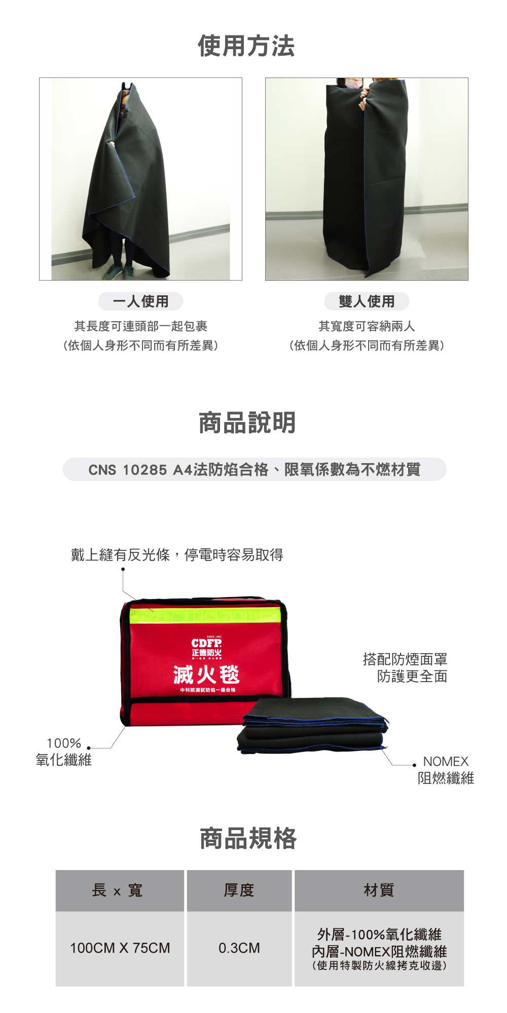 防火毯使用方式