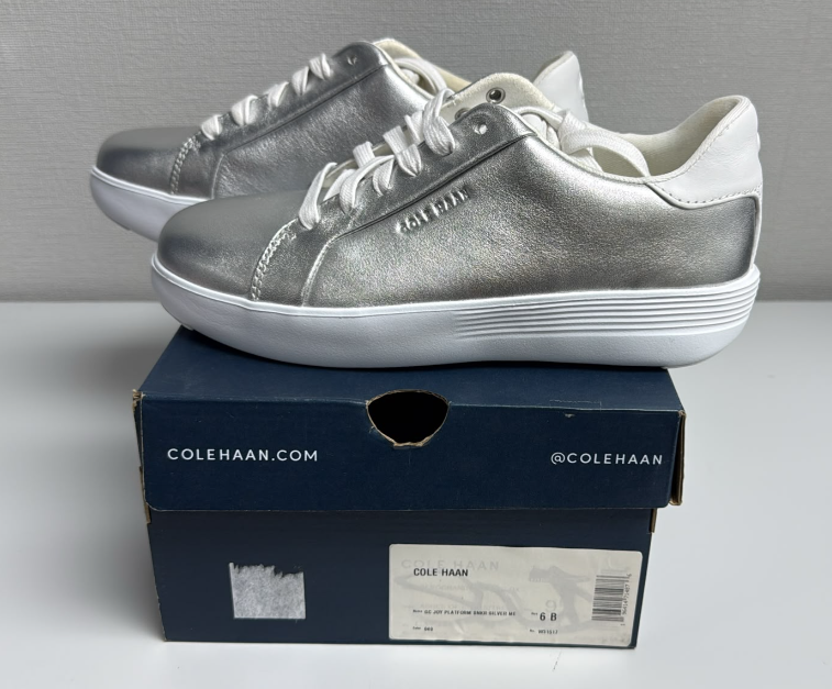LYS02392 Cole Haan 銀色厚底休閒鞋
