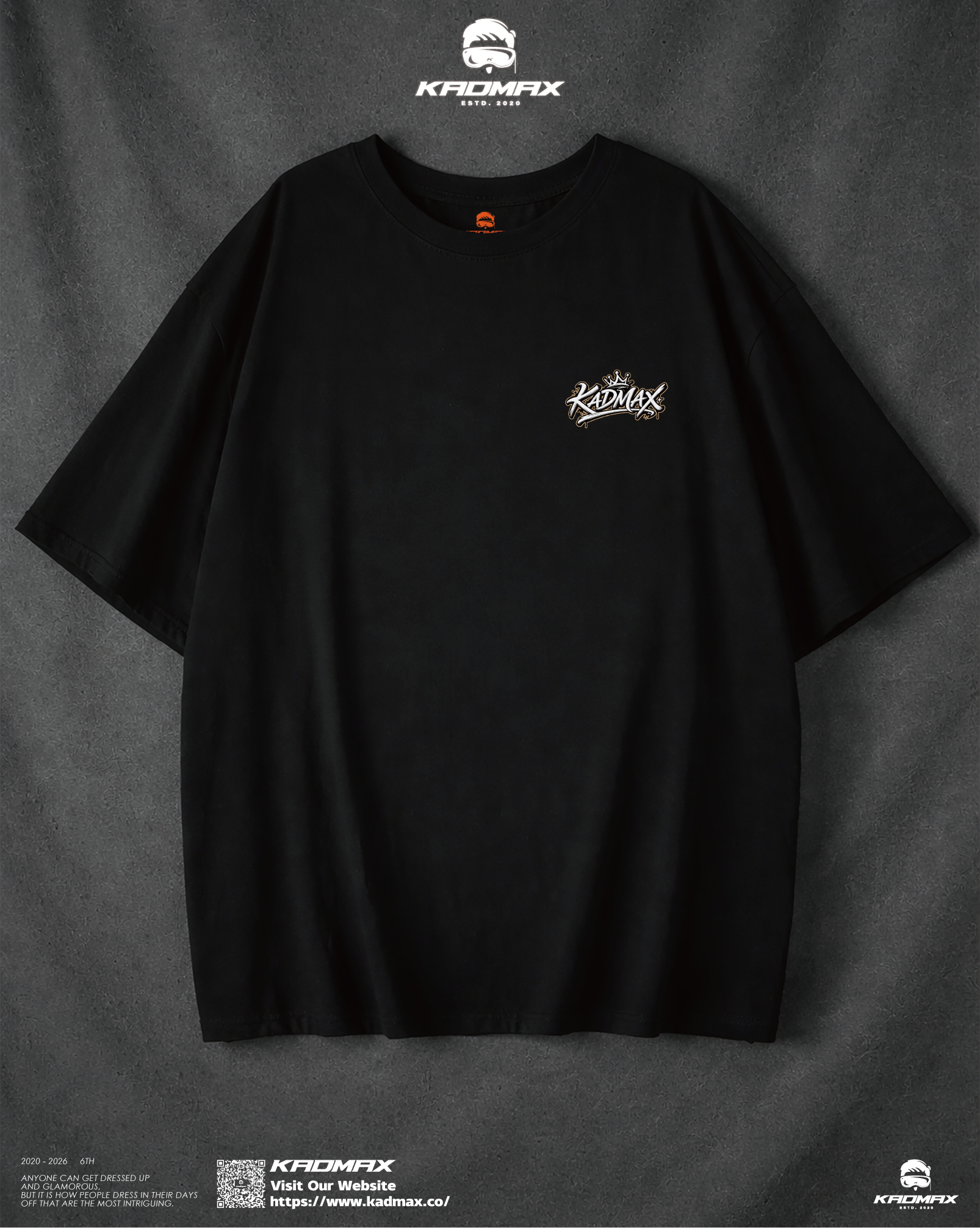 KADMAX大尺碼-塗鴉小LOGO短袖TEE〈KMSS2623〉