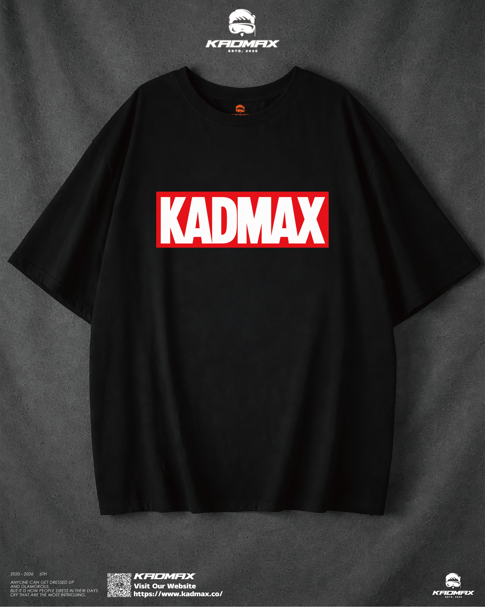 KADMAX大尺碼-BOX LOGO短袖TEE〈KMSS2622〉