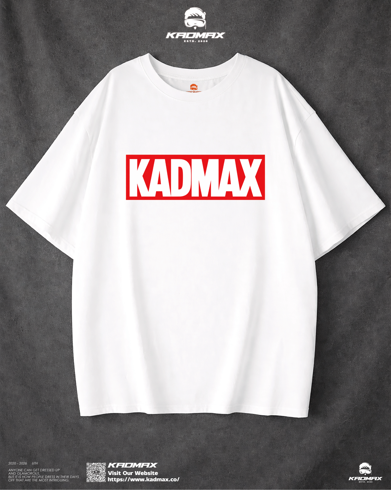 KADMAX大尺碼-BOX LOGO短袖TEE〈KMSS2622〉