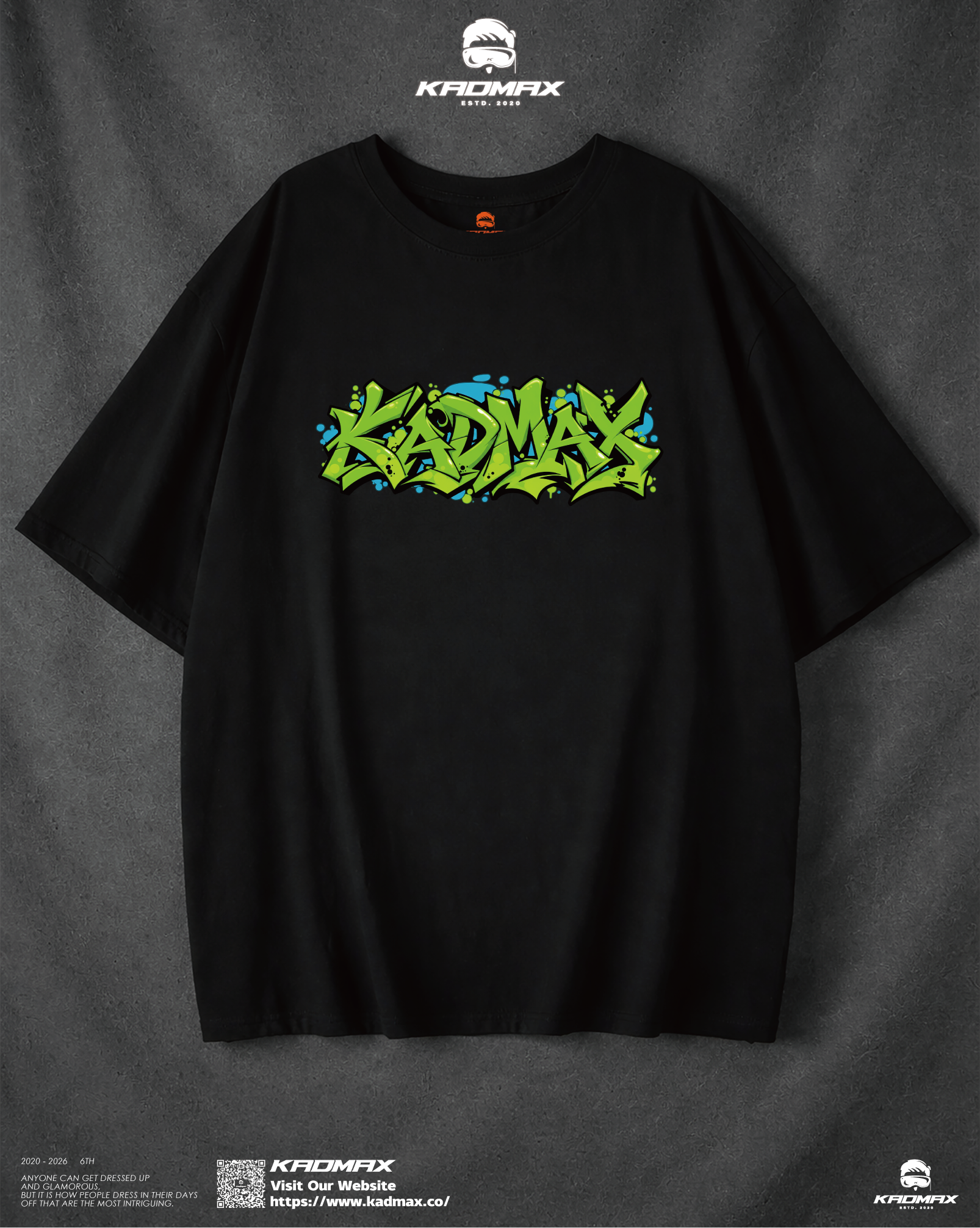 KADMAX大尺碼-噴漆LOGO短袖TEE〈KMSS2621〉