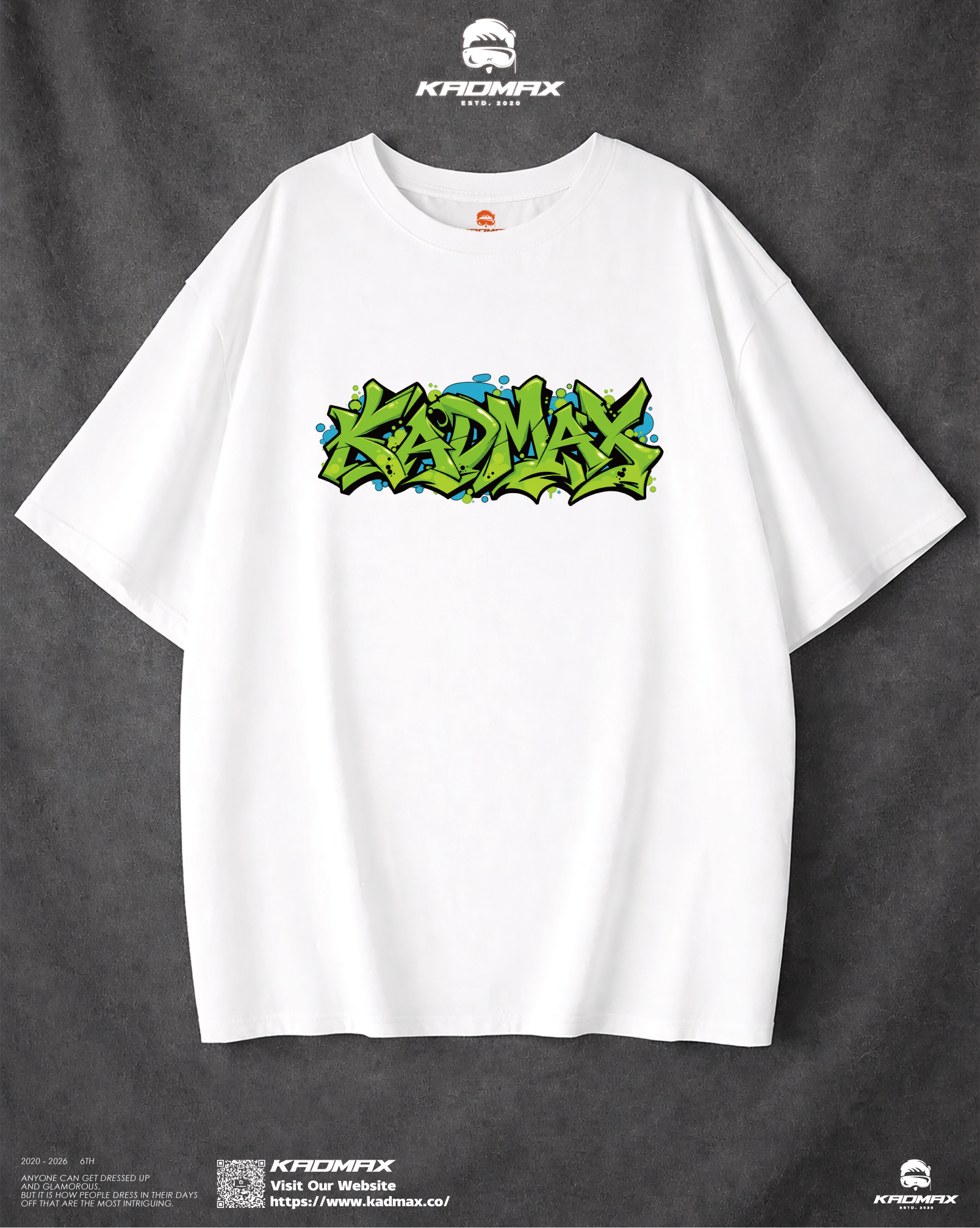 KADMAX大尺碼-噴漆LOGO短袖TEE〈KMSS2621〉
