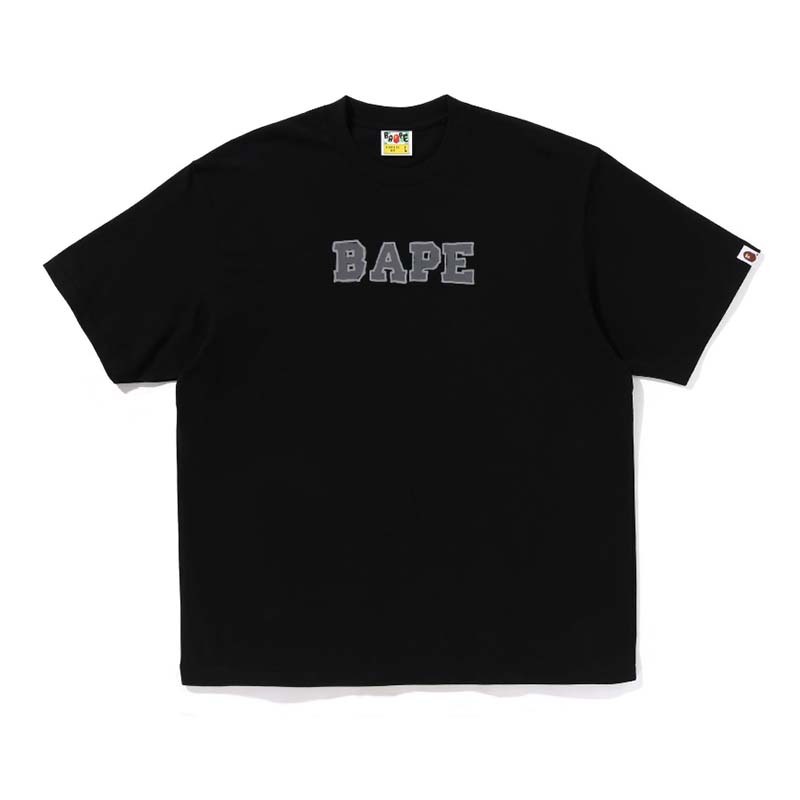 BAPE HAND DRAW LOGO RELAXED FIT TEE 手繪框猿人 短袖 短T 黑色 RAY-144 [台灣現貨]