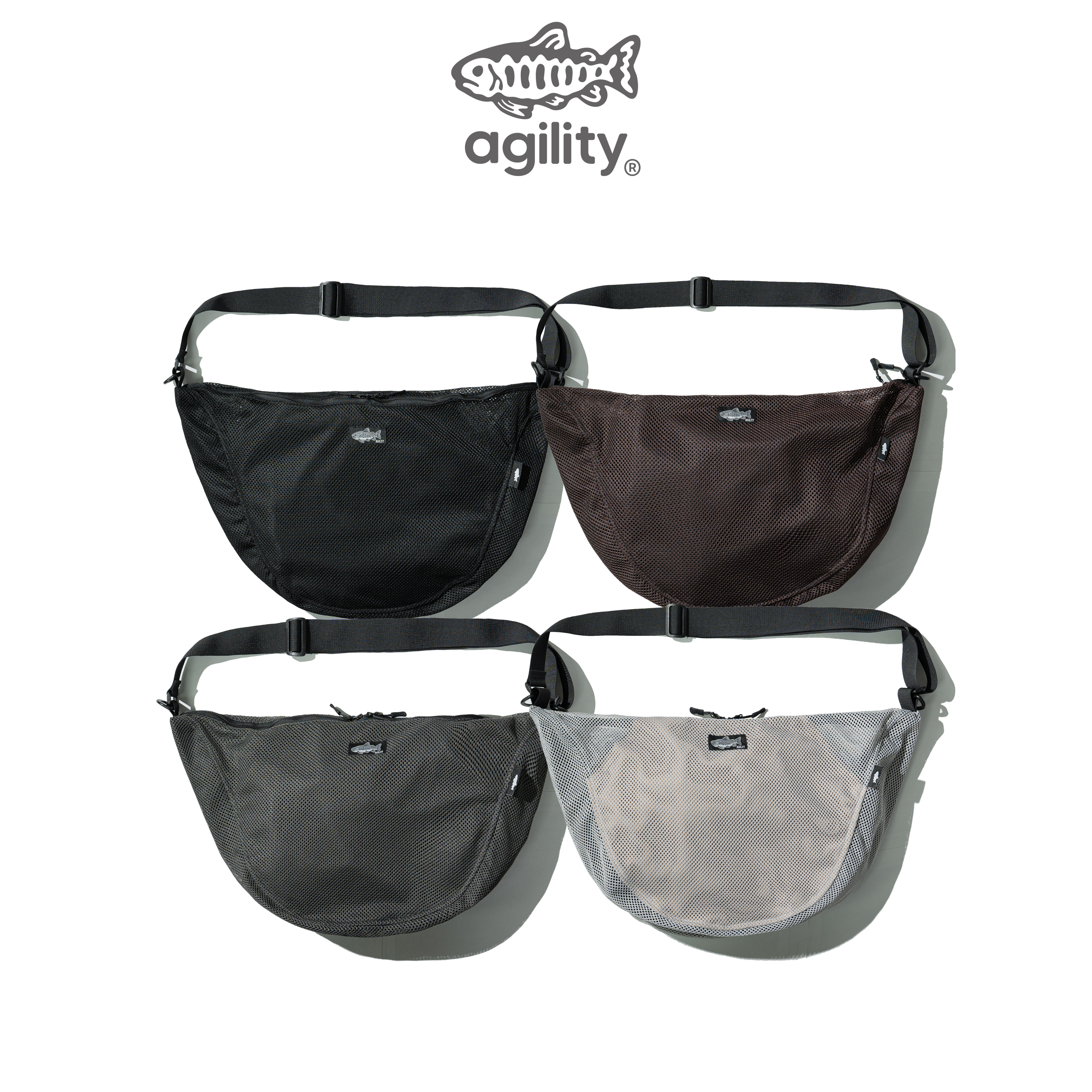 AGILITY Mesh Crossbody Bag 網布 半月包 側背包 [B-MB2]