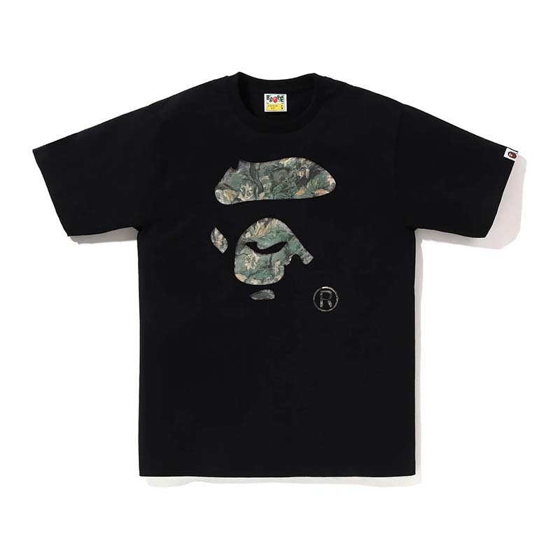 BAPE TREE EDGE CAMO APE FACE TEE 枯木猿人 短袖 短T 黑色 RAY-145 [台灣現貨]