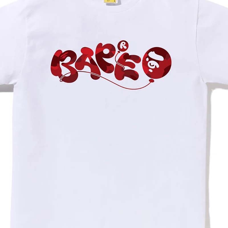BAPE COLOR CAMO BALLOON TEE 紅氣球 猿人 短袖 短T 白色 RAY-148 [台灣現貨]
