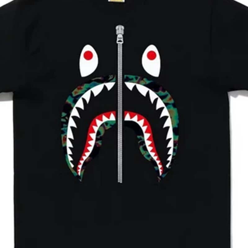 BAPE THERMOGRAPHY SHARK TEE 熱感應鯊魚 短袖 短T 黑色 RAY-149 [台灣現貨]