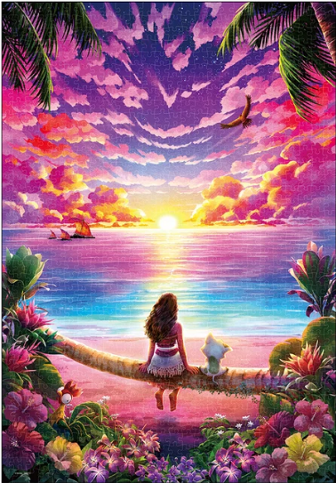 "Beyond the Distant Sea..." (Moana) (Canvas texture)