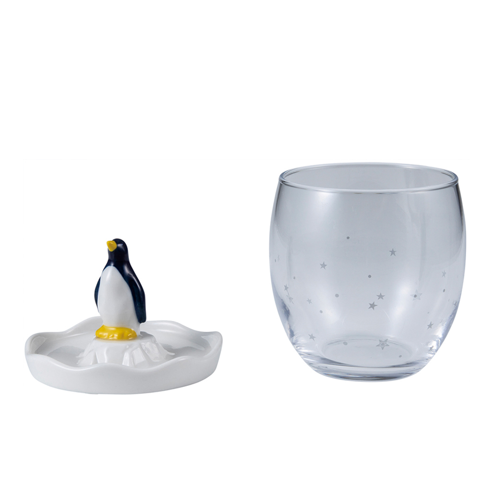 日本 Sunart 雪球玻璃杯(附蓋)