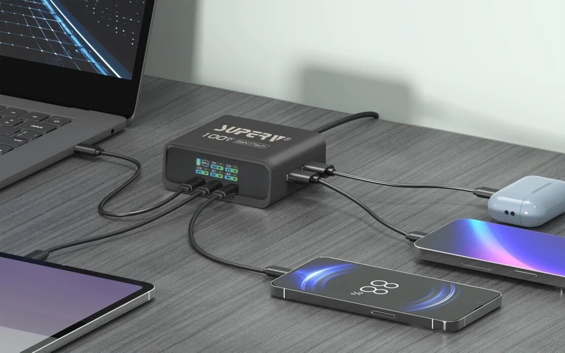 SUPER V Station12 100W GaN 充電器集線器