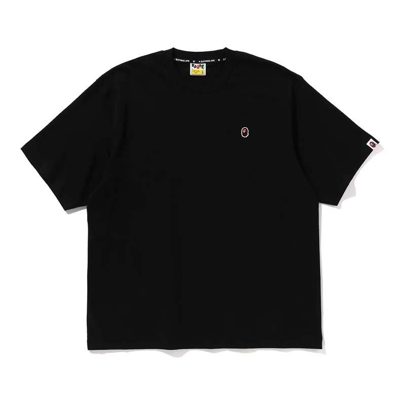 BAPE ONE POINT RELAXED FIT TEE 刺繡 猿人 短袖 短T 黑色 RAY-161 [台灣現貨]