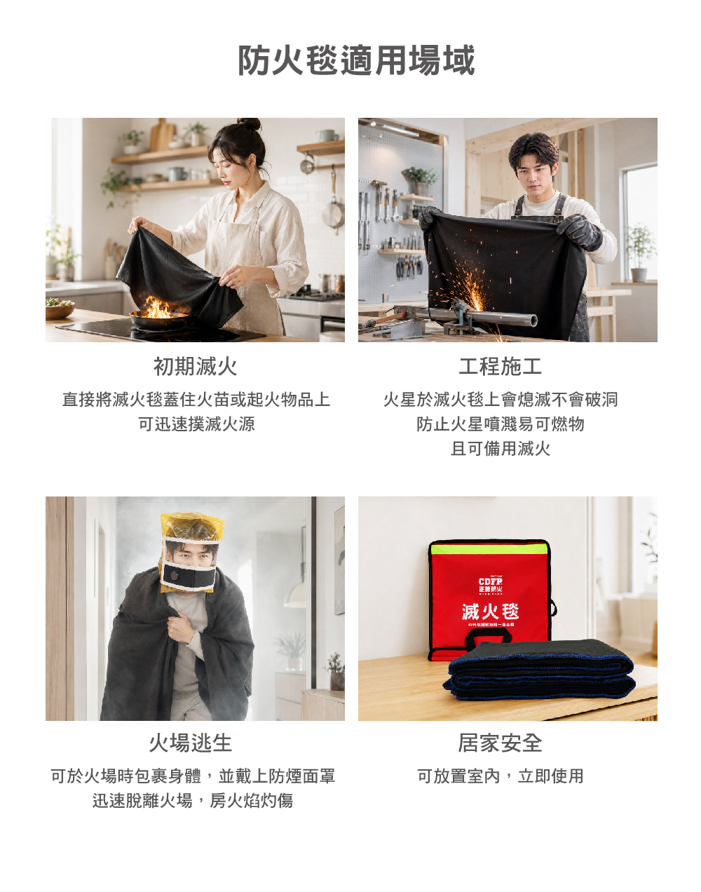 滅火毯適用場域