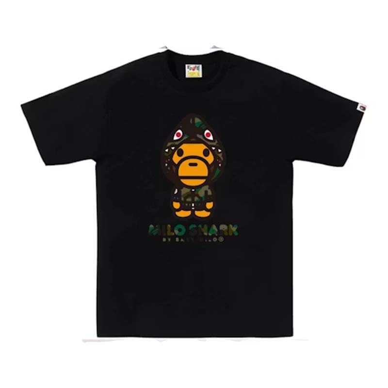 BAPE 1ST CAMO MILO SHARK FZH TEE 鯊魚外套MILO 短袖 短T 黑色 RAY-162 [台灣現貨]