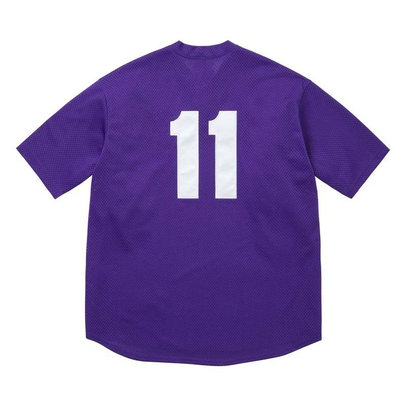Supreme Shop S Logo Baseball Henley 棒球亨利衫 網眼短袖 紫色 SS26KN82-PL [台灣現貨]