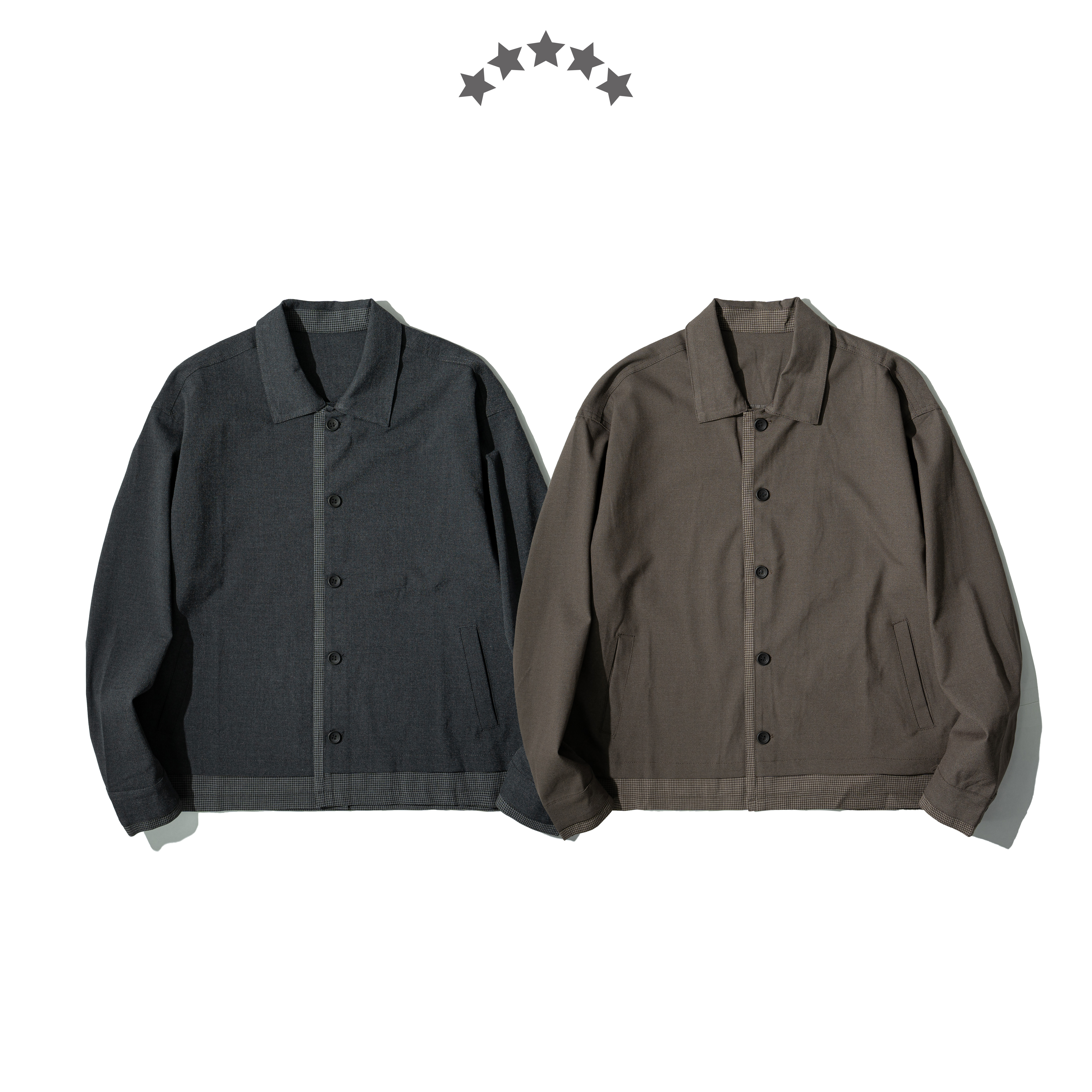 Double-Layer Splicing Shirts 雙層拼接 襯衫外套 [JK127]