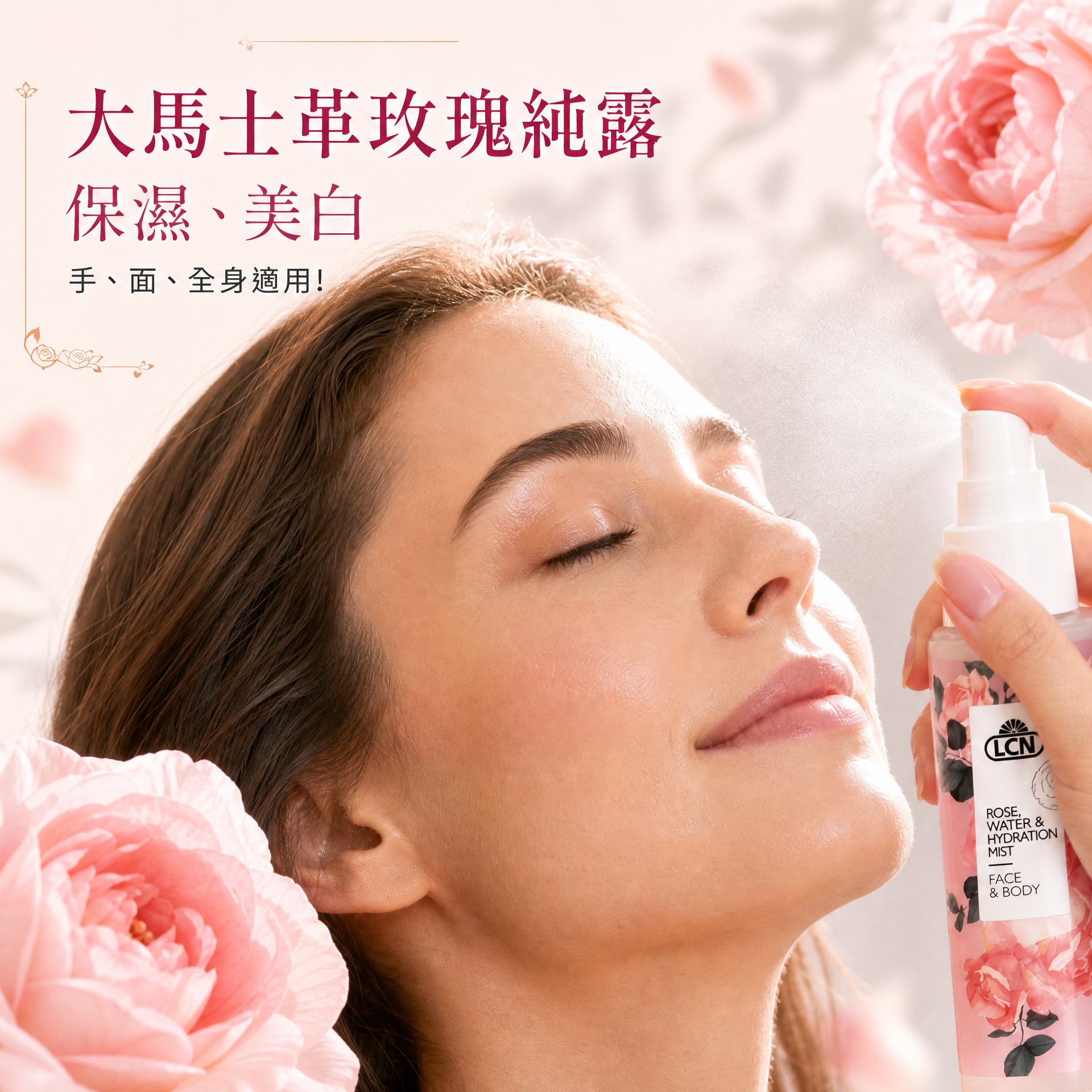 LCN 玫瑰純露 100ML (花水噴霧)