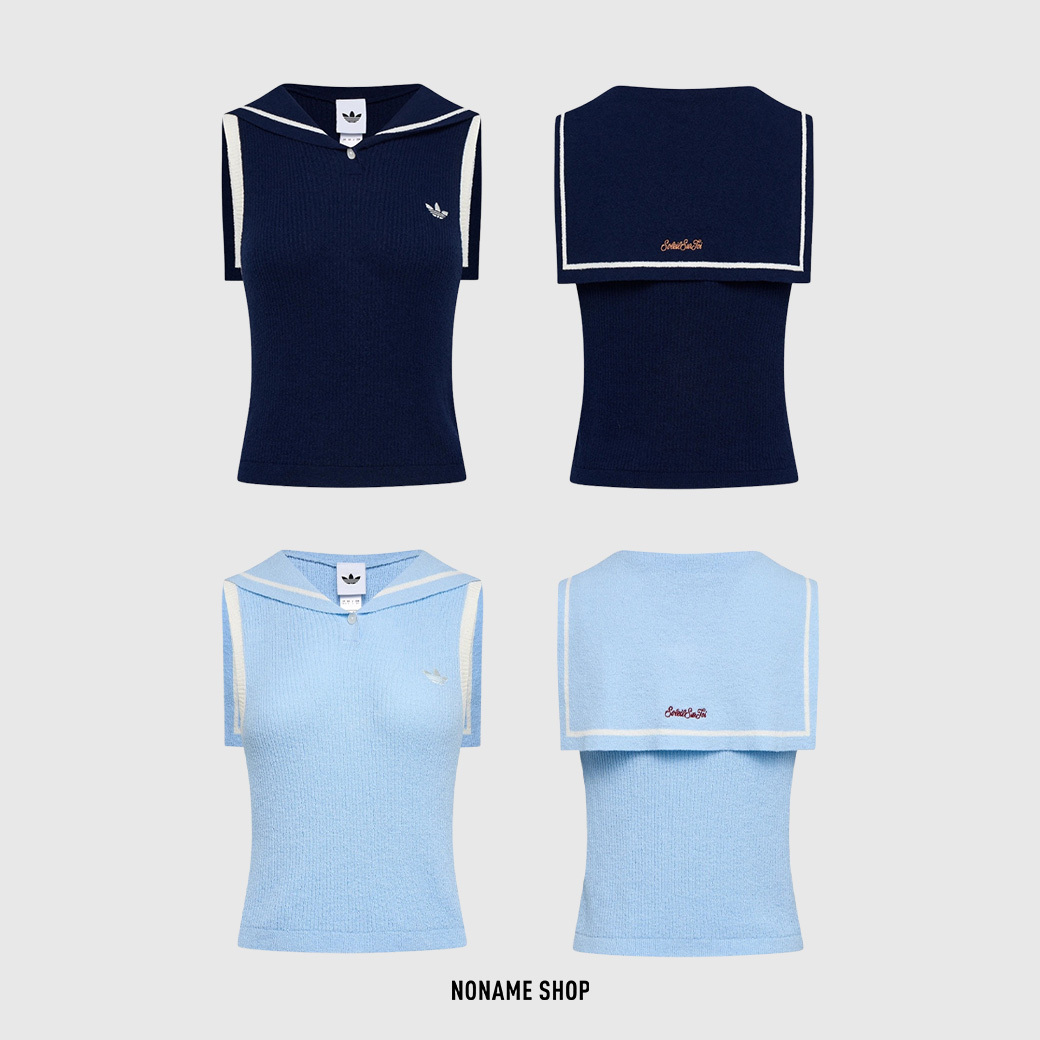 ADIDAS ORIGINALS 三葉草 針織 水手領 翻領 背心 兩色 (女款)