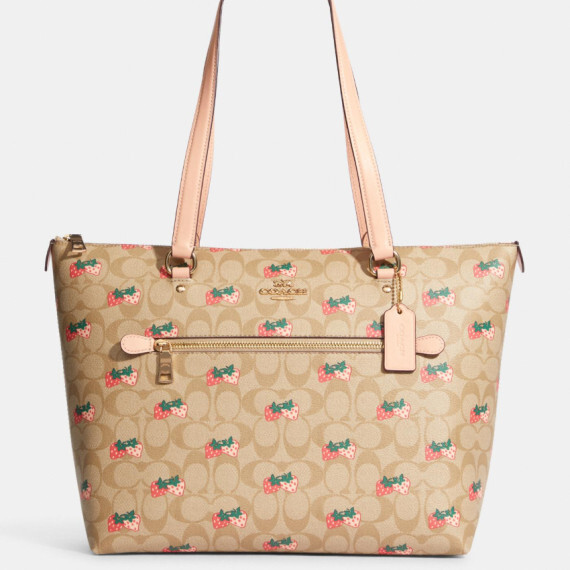 現貨產品 CH#002 COACH Gallery Tote In Signature Canvas With Strawberry Print
