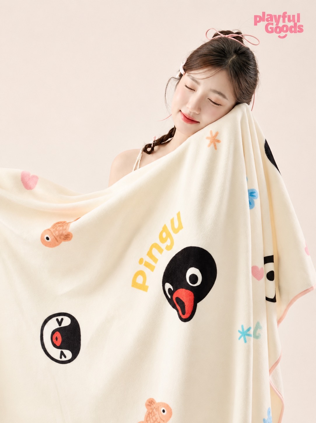 正版授權 PINGU 企鵝家族 夏薄款 法蘭絨 小毯子 辦公室午休毯