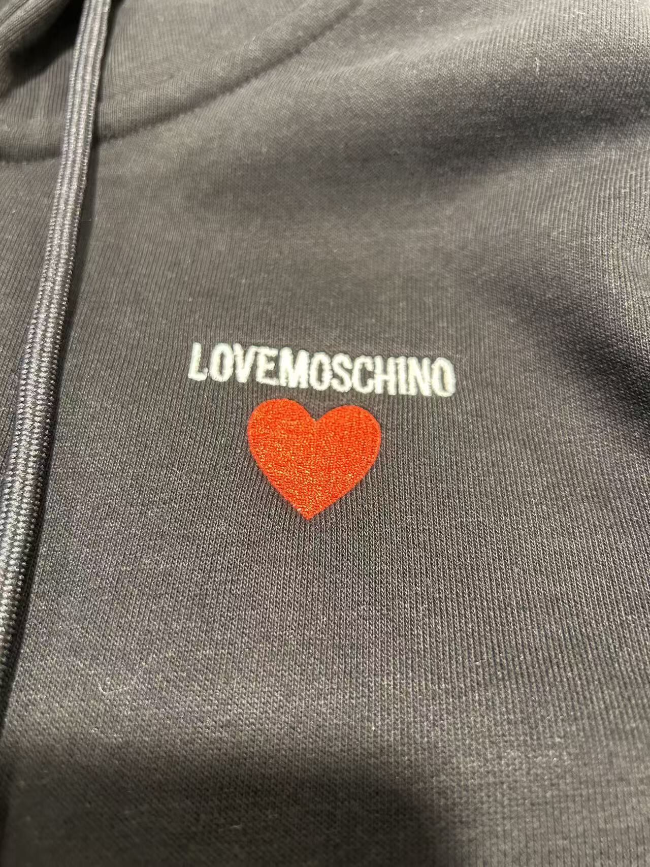 LYS02402 Love Moschino 女裝心心款拉鏈連帽衛衣