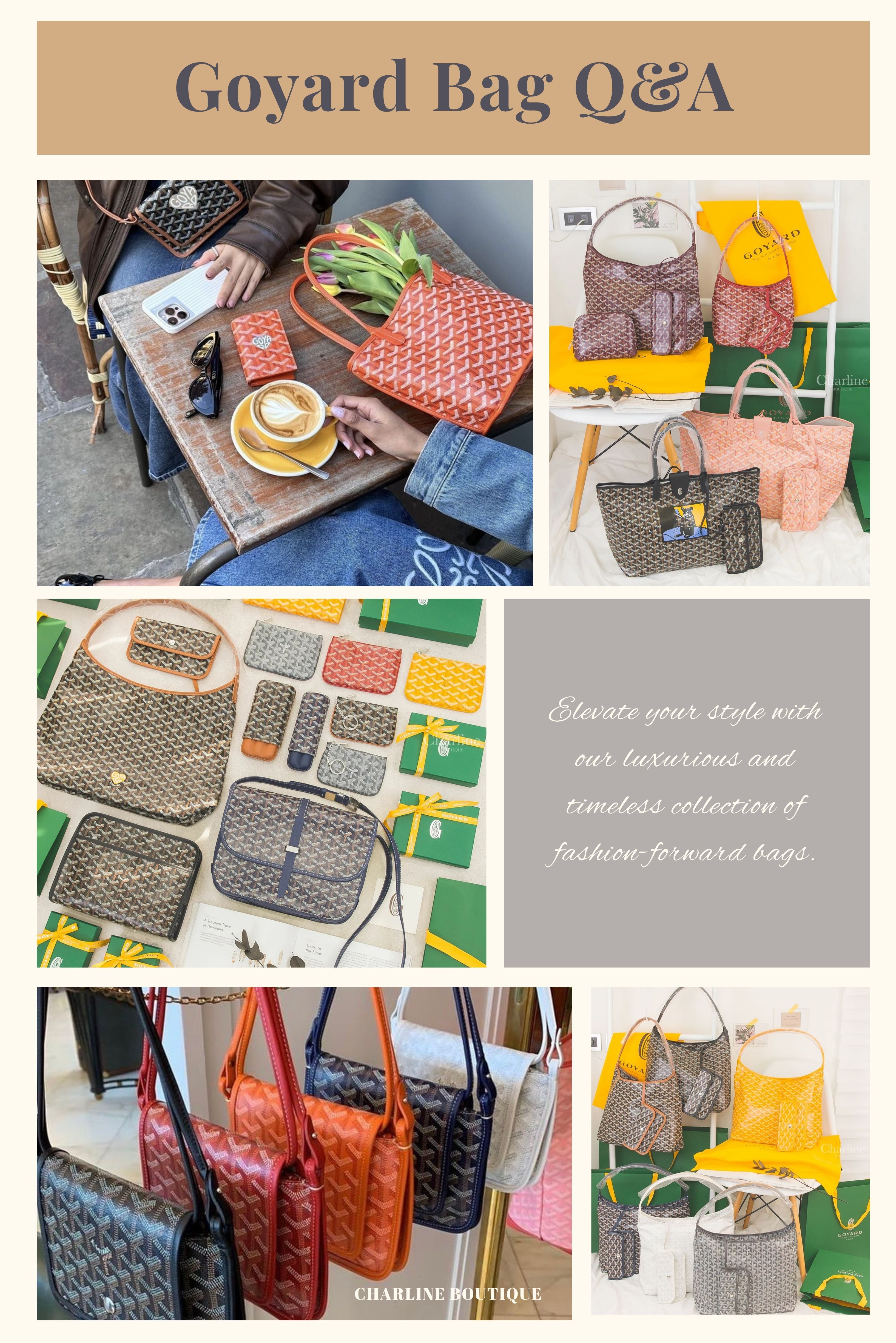 Goyard 經典包款怎麼選？先看平常真正會帶什麼  六款看完，其實不需要硬分出一顆「所有人都最好用」的 Goyard。  每天東西真的很多，Saint Louis PM／GM 或 Bohème 會是比較直覺的方向；本來就是小包派，Anjou Mini 和 Plumet 更容易符合原本的使用習慣；如果平常幾乎只斜背，希望雙手完全空出來，Cap-Vert 與 Belvédère 往往比托特包更實際。  Charline Boutique 在幫客人挑 Goyard 時，很少因為某一款最近討論度高，就直接叫客人跟著買。  同一顆 Saint Louis PM，有人背完覺得實在太方便，從此天天拿；也有人用了幾次才發現，自己根本沒有辦法接受開放式包口。  Anjou Mini 也是一樣。  有人覺得大小剛剛好，也有人第一次帶出門就開始想：「我的水壺到底要放哪？」  所以小編一直覺得，選包之前先看自己的生活，比先看排行榜有用很多。  一顆包最後會不會常用，其實早就在這些習慣裡決定了。  Goyardine 好保養嗎？不是完全防水，這幾點要注意  Goyardine 很常被網路文章直接寫成「防水帆布」，但小編不建議這樣理解。  Goyard 在不同 Goyardine 與皮革商品的保養說明裡，都提醒應避免接觸水分、油性物質、化妝品與香水；如果碰到水，應使用柔軟、吸水且不掉毛的布輕壓吸乾，也不要反覆大力摩擦表面。品牌同時提醒不要使用市售溶劑或清潔產品，未使用時應避開潮濕、強光與高溫環境。  所以比較準確的說法是：  Goyardine 日常相對好照顧，但不代表可以把它當成完全防水材質。  尤其 Saint Louis、Anjou Mini 這類還有皮革提把與包邊的款式，更不能只看帆布表面。  平常如果遇到一點水滴不需要過度慌張，盡快用乾淨軟布輕壓吸乾即可；但碰到大雨，還是不建議把 Goyard 當成「反正防水沒差」的雨天包。  不使用時可以放回防塵袋，避免長時間暴露在光線、高溫或潮濕環境；需要維持包型時，可以在包內放柔軟紙材，官方也明確不建議使用塑膠袋長期收納。  不知道包款名稱也沒關係｜傳照片讓小編幫您一起判斷  很多客人來找 Charline Boutique 時，其實根本沒有把完整型號查好。  比較常遇到的是：  「我看到這顆，但不知道是 PM 還是 GM。」  「這是 Cap-Vert 還是 Belvédère？」  「我想找一顆有拉鍊的灰色 Goyard，但不知道名字。」  「我只知道平常要放手機、長夾、水壺，哪一款比較適合？」  這些都可以直接問。  您不需要先把 Goyard 所有法文名稱、尺寸和系列背完，才開始找包。  最簡單的方法，就是傳一張您喜歡的 Goyard 截圖，再告訴小編平常固定會帶哪些東西，或直接傳一張自己現在最常背的包。  我們會先協助辨認包款，再一起看容量、開口方式、背法和比例是不是符合您的需求，方向確認後才協助對接海外品牌門市與精品零售通路的實際貨況。  這也是 Charline Boutique 認為「選品」和單純「找貨」最大的差別。  👉 不知道 Goyard 包款名稱也沒關係，直接把照片傳給 Charline Boutique LINE
