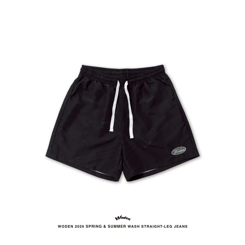 WODEN 26SS 038 Contour lines Nylon Shorts
