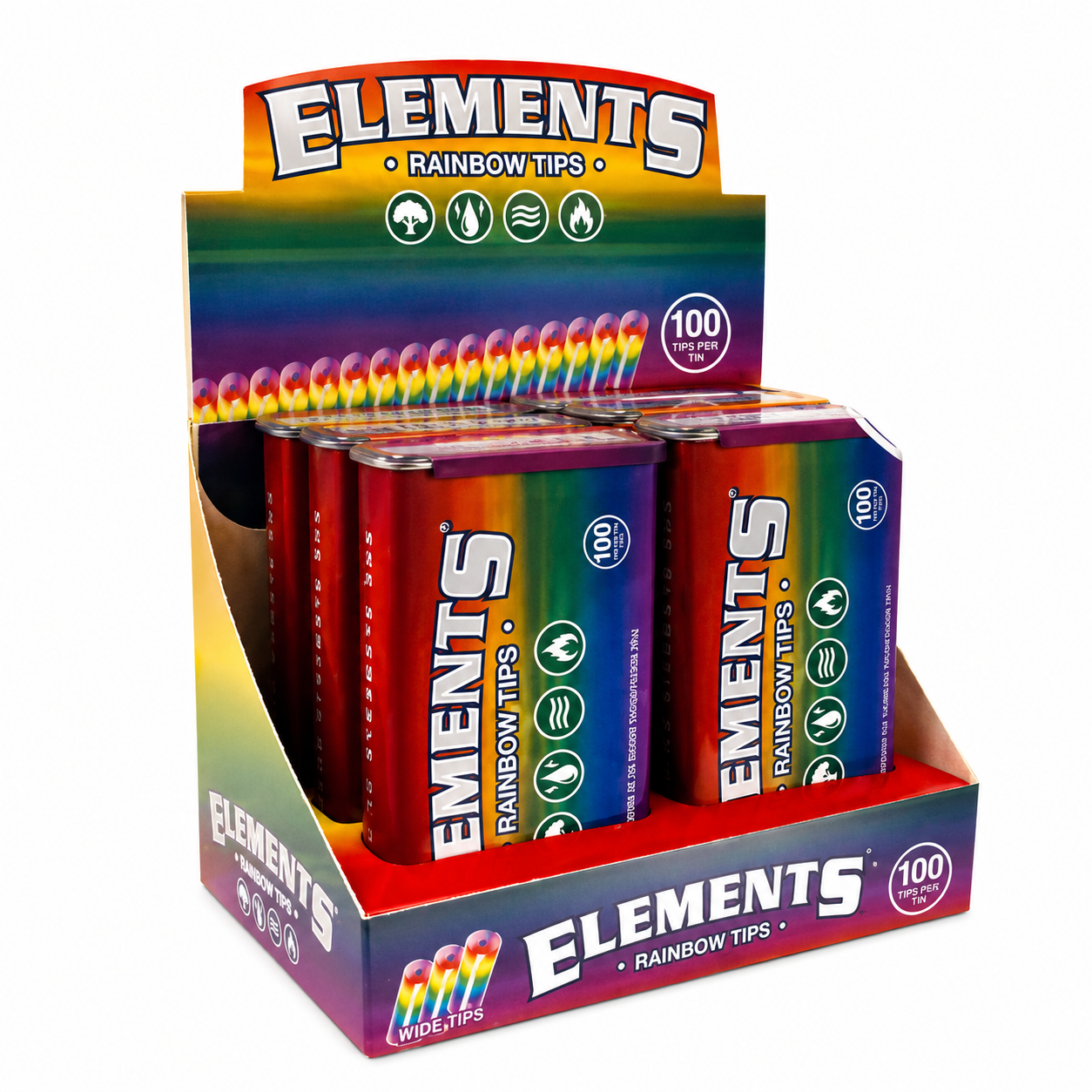 🇪🇸Element - Pre-rolled Rainbow Tips 彩虹預捲紙濾嘴 (100入)