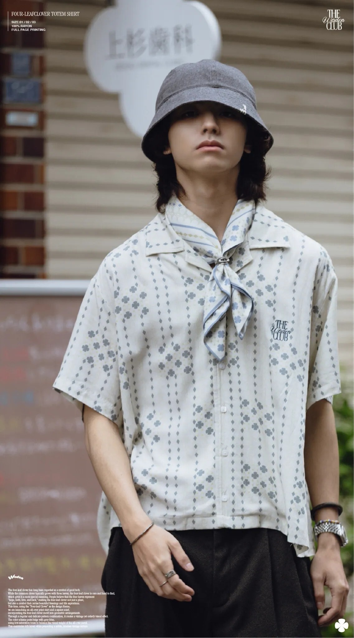 WODEN 26SS 048 Four-LeafClover Totem Shirt