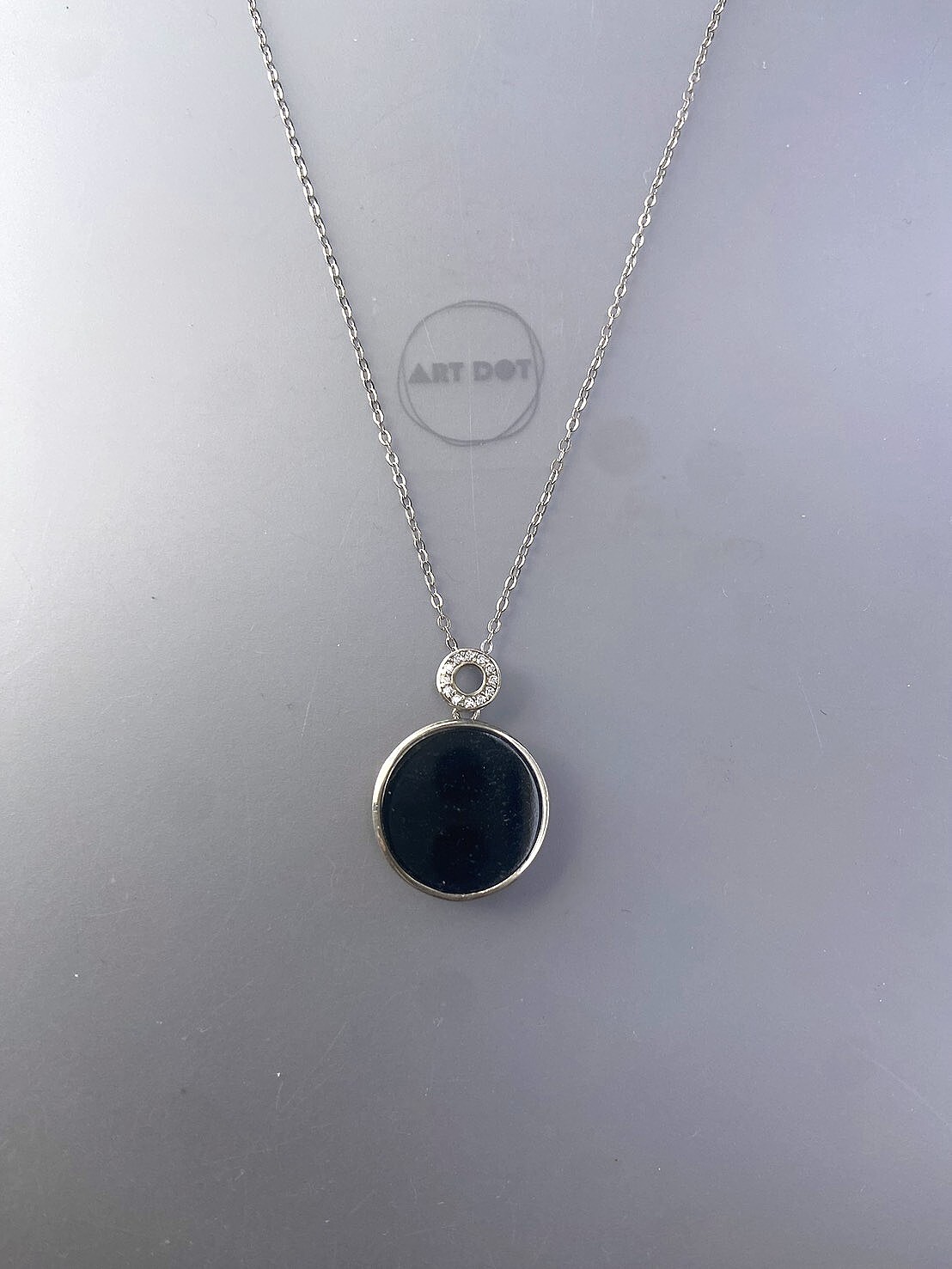 black jade necklace_circle