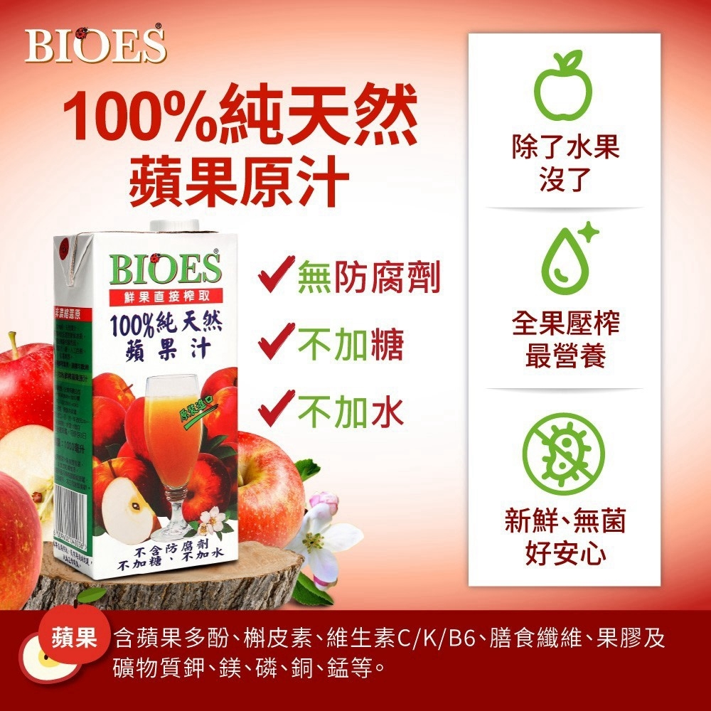 (團購)BIOES天然果汁(11/10到貨)