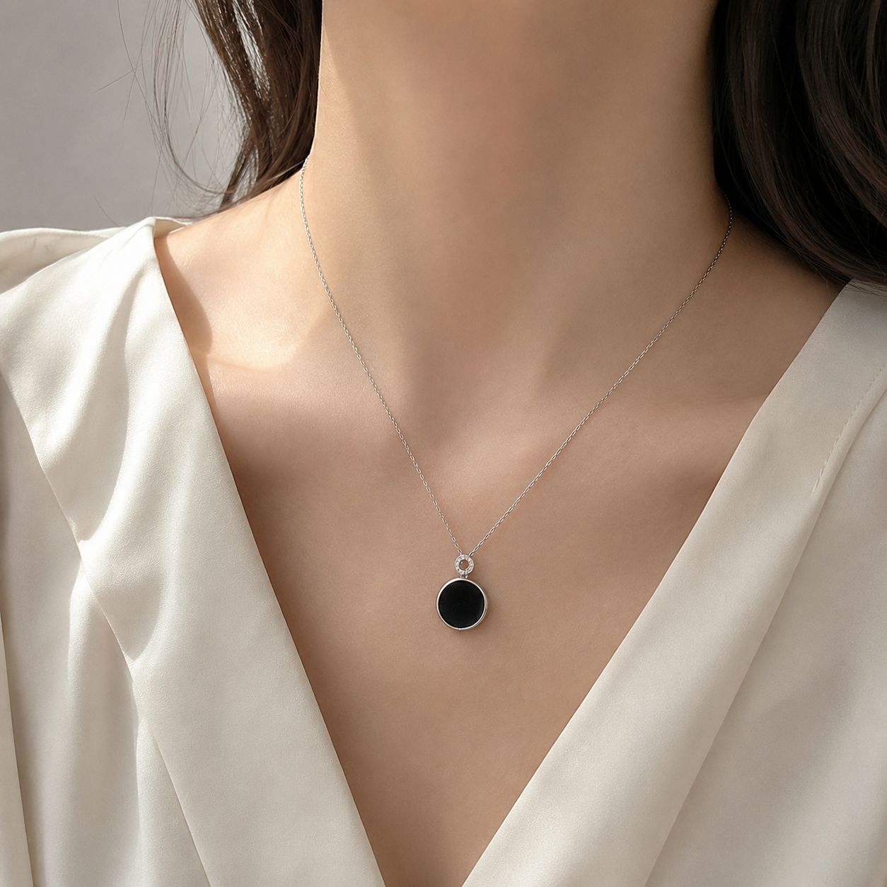 black jade necklace_circle