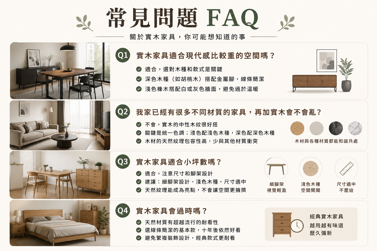 常見問題：實木家具搭配指南